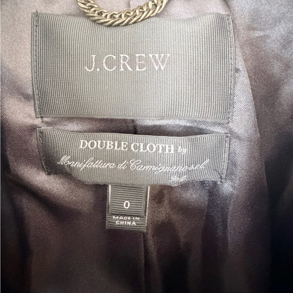 J.Crew Lady Day Double-Cloth Wool Coat | Black | Size 0 | Like New - Picture 5 of 6